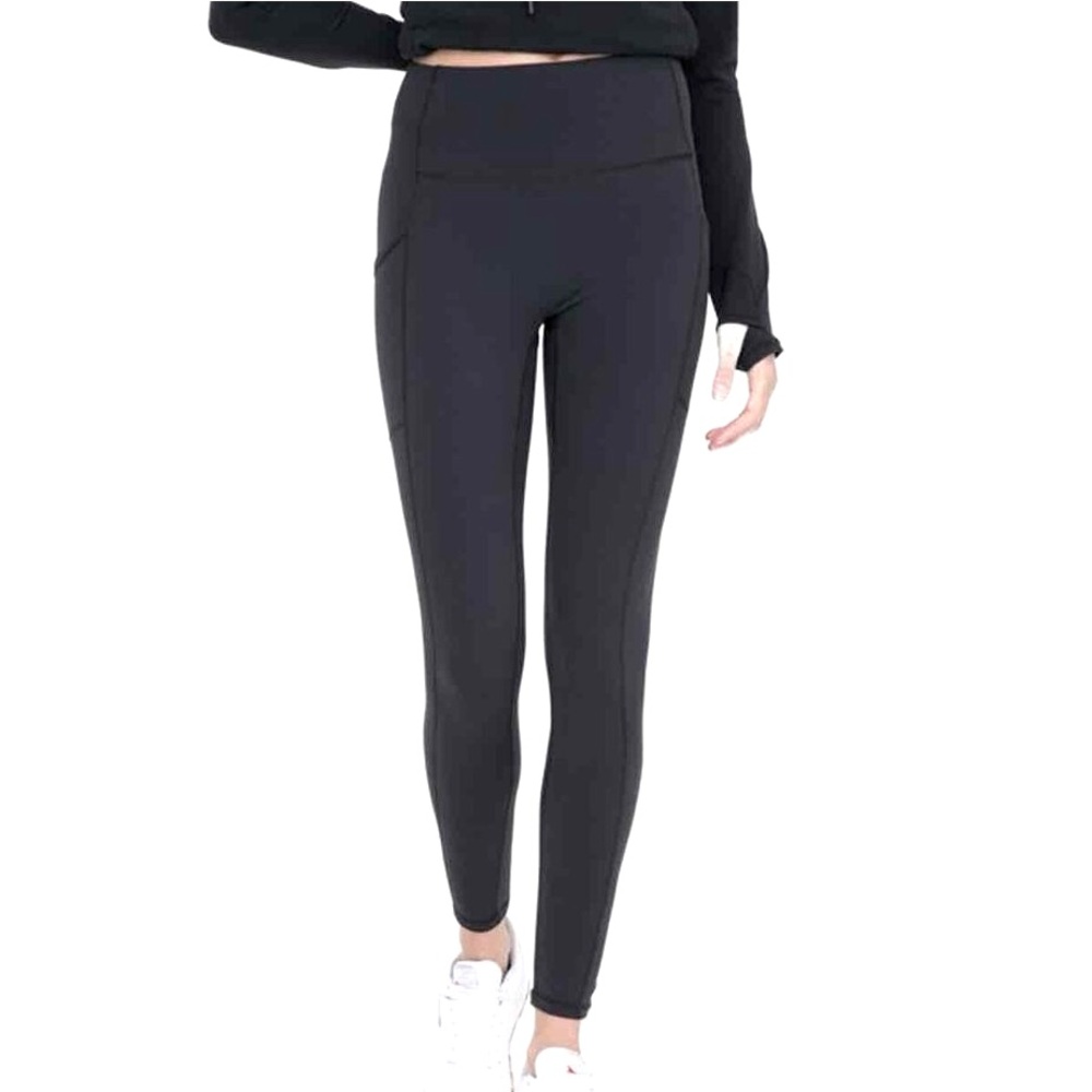 STILLWATER Supply Co Womens Solid Black Athletic Leggings Hiking Pants w Pockets